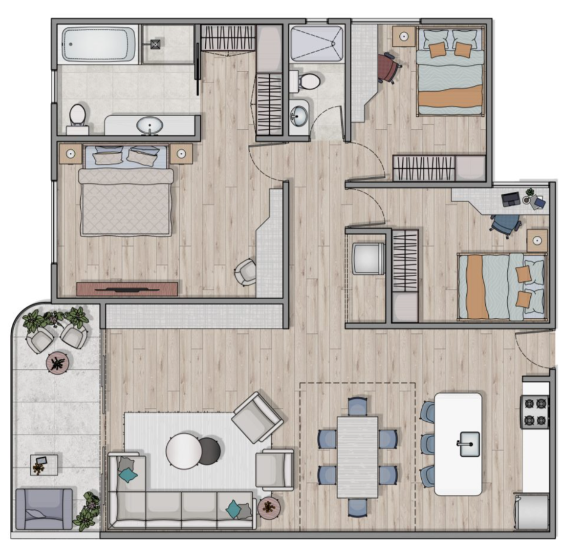 Original supplied apartment floor plan