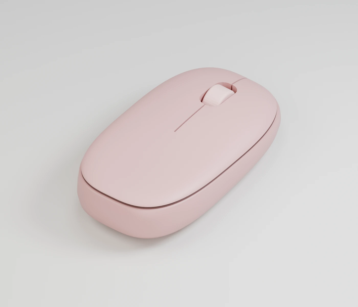 無線滑鼠的 3D 渲染示範