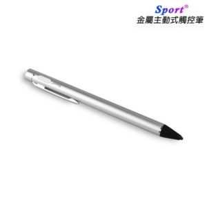 【B】【TP-B22星光銀】Sport金屬細字主動式電容式觸控筆(附USB充電線)