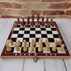 木製款可折疊國際西洋棋盤組